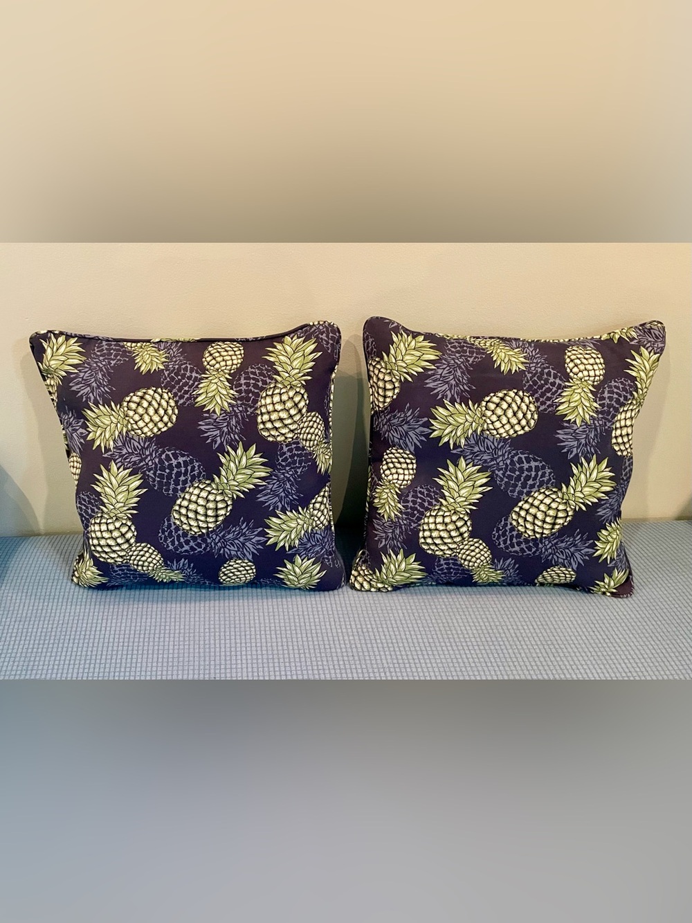 Set of 2 Tempo Home Pineapple Throw Pillows – 17” Tropical Coastal Decor